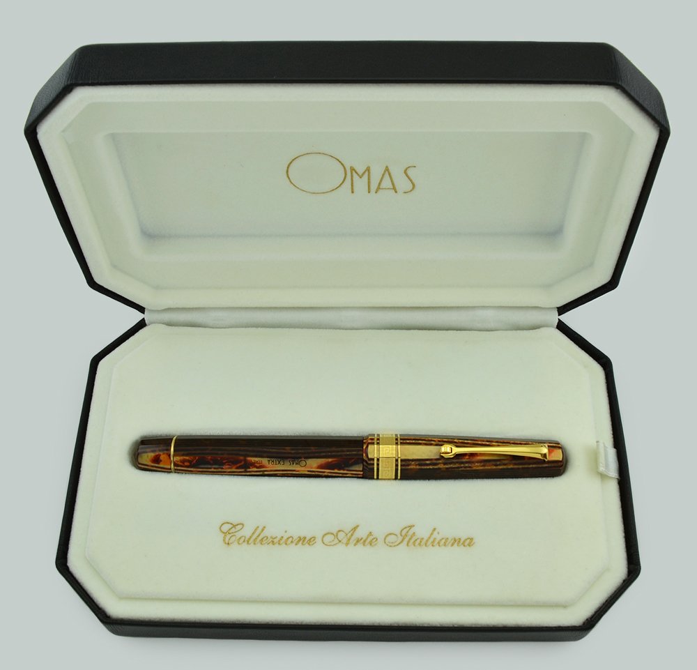 Omas Extra Rollerball - Arco Brown Celluloid, Gold Plated
